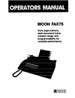 Ricoh FAX75 Operator'S Manual preview