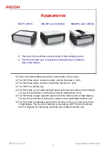 Preview for 4 page of Ricoh M101 Service Training