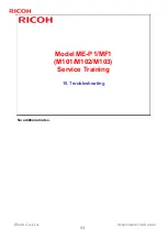 Preview for 64 page of Ricoh M101 Service Training