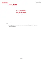 Preview for 280 page of Ricoh V-C3 Technical Training Manual