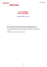 Preview for 315 page of Ricoh V-C3 Technical Training Manual