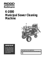 Preview for 3 page of RIDGID K-2000 Operator'S Manual