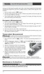 Preview for 16 page of RIDGID Micro CM-100 Original Instructions Manual