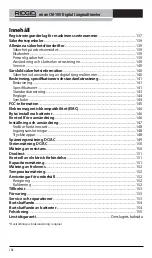 Preview for 140 page of RIDGID Micro CM-100 Original Instructions Manual