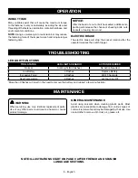 Preview for 8 page of RIDGID PSBIW01 Operator'S Manual