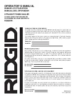 Preview for 40 page of RIDGID R250SFE Operator'S Manual