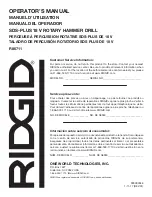 Preview for 28 page of RIDGID R86711 Operator'S Manual