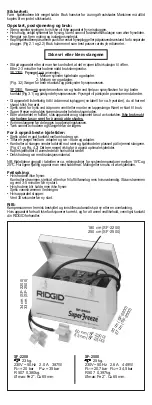 Preview for 12 page of RIDGID SF-2200 Operating Instructions Manual