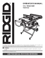 RIDGID TS2400LS Operator'S Manual preview