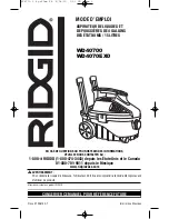 Preview for 25 page of RIDGID WD40700 Owner'S Manual & Installation Instructions