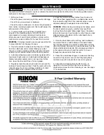 Preview for 23 page of Rikon Power Tools 25-210 Operator'S Manual