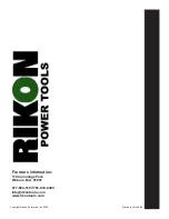 Preview for 21 page of Rikon Power Tools 30-140 Manual