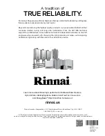 Preview for 88 page of Rinnai EX17CT Installation And Operation Manual