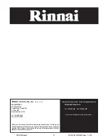 Preview for 32 page of Rinnai ZERO CLEARANCE Service Manual