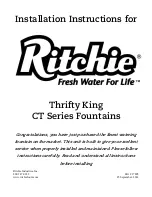 Ritchie Thrifty King CT Series Installation Instructions Manual preview