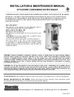 Riverside Hydronics EPV SERIES Installation & Maintenance Manual preview