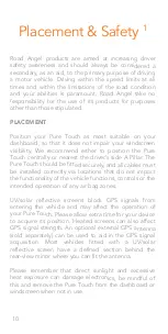 Preview for 10 page of Road Angel Pure Touch User Manual