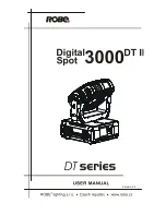 Robe Digital Spot 3000 DT II User Manual preview