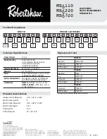 Preview for 2 page of Robertshaw RS6110 Specifications