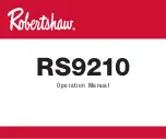 Preview for 1 page of Robertshaw RS9210 Operation Manual