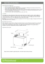 Preview for 4 page of ROBINHOOD RCFA147WH Installation And Operating Instructions Manual