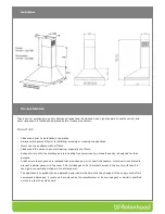 Preview for 2 page of ROBINHOOD RCT600SS Installation And Operating Instructions Manual