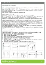 Preview for 4 page of ROBINHOOD RHUFZ183W Installation And Operating Instructions Manual