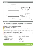 Preview for 3 page of ROBINHOOD RLES61SS/WH Installation And Operating Instructions Manual