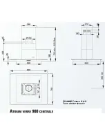 Preview for 1 page of ROBLIN ATRIUM VERRE 900 CENTRALE Dimensions