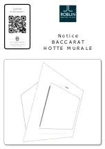 ROBLIN BACCARAT Instructions For Installation And Use Manual preview