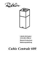 ROBLIN CUBIX CENTRALE 600 Instruction Manual preview