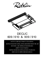 Preview for 1 page of ROBLIN DECLIC 609 Instructions For Installation Manual