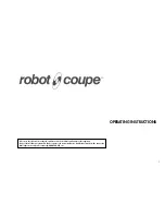 Preview for 3 page of Robot Coupe R 301 Dice Series Operating Instructions Manual