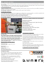 Preview for 15 page of Roger Technology AG Series Instruction And Warnings For The Installer