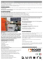 Preview for 29 page of Roger Technology AG Series Instruction And Warnings For The Installer