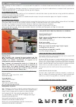 Preview for 71 page of Roger Technology AG Series Instruction And Warnings For The Installer