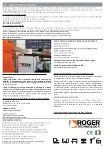 Preview for 85 page of Roger Technology AG Series Instruction And Warnings For The Installer