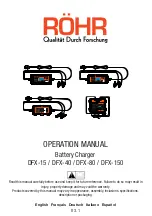 Rohr DFX-15 Operation Manual preview