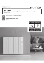 Rointe ecodeisgn SYGMA SRF0500RAD2 Installation And User Manual preview