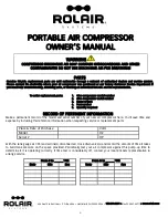 Preview for 2 page of Rolair 4090HMK103 Owner'S Manual