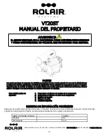 Preview for 24 page of Rolair VT20ST Owner'S Manual