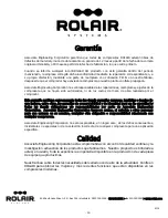 Preview for 35 page of Rolair VT20ST Owner'S Manual