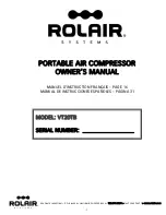 Rolair VT20TB Owner'S Manual preview