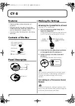 Preview for 6 page of Roland CY-8 Owner'S Manual