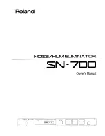 Roland SN-700 Owner'S Manual preview