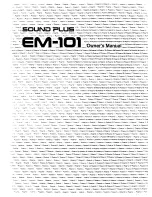 Roland Sound Plus EM-101 Owner'S Manual preview