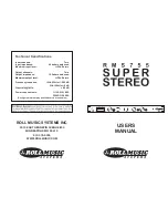 Preview for 1 page of Roll Music Systems RMS755 User Manual