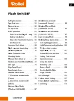 Preview for 3 page of Rollei Flash Unit 58F Instructions Manual