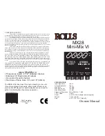 Rolls MX28 - 10-6 Owner'S Manual preview