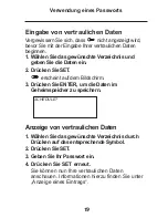 Preview for 21 page of Rolodex RF-8001 (German) Bedienungsanleitung